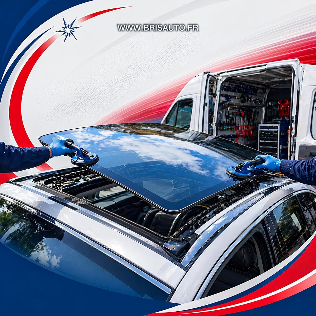 Remplacement de toit panoramique — technicien Bris'Auto